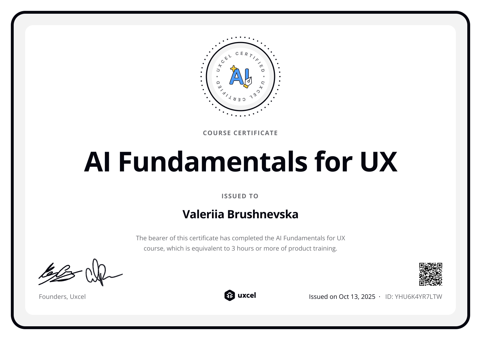 AgileEngine's certificate